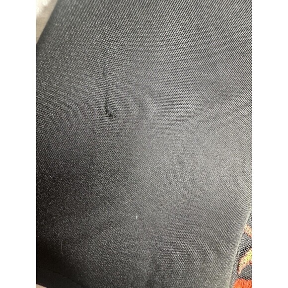 New York & Company Dress Womens 4 Black Floral Embroidered Sheath Short Sleeve - Picture 6 of 8